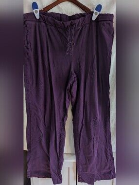 Purple Drawstring Lounge Pants